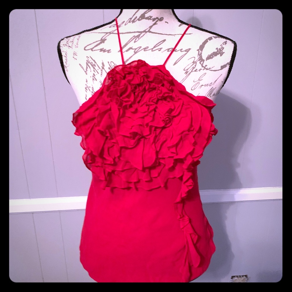 Red BCBG dressy halter top